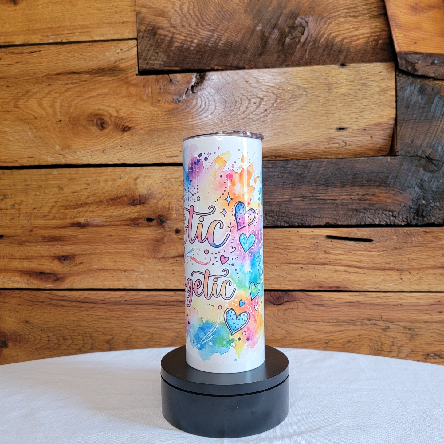 20oz Skinny Tumbler Autism Awareness "Autistic and Unapologetic"