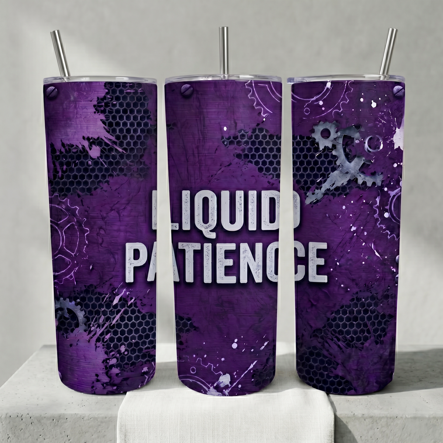 20oz Skinny Tumbler Liquid Patience