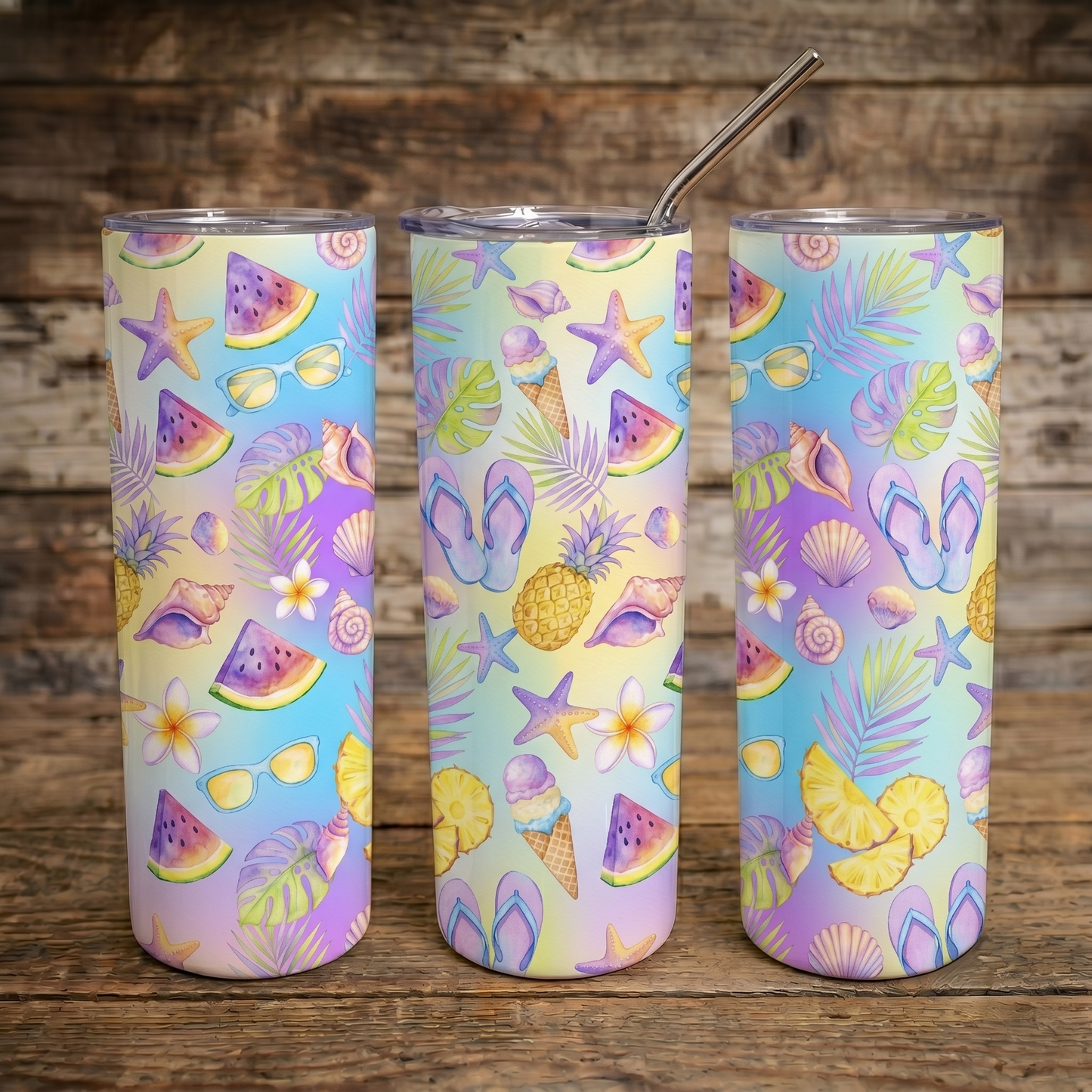 20oz Skinny Tumbler Summer Love