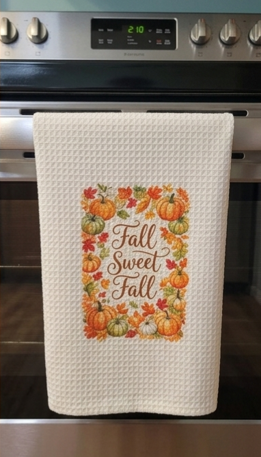 16x24in Waffle Towel Fall Sweet Fall