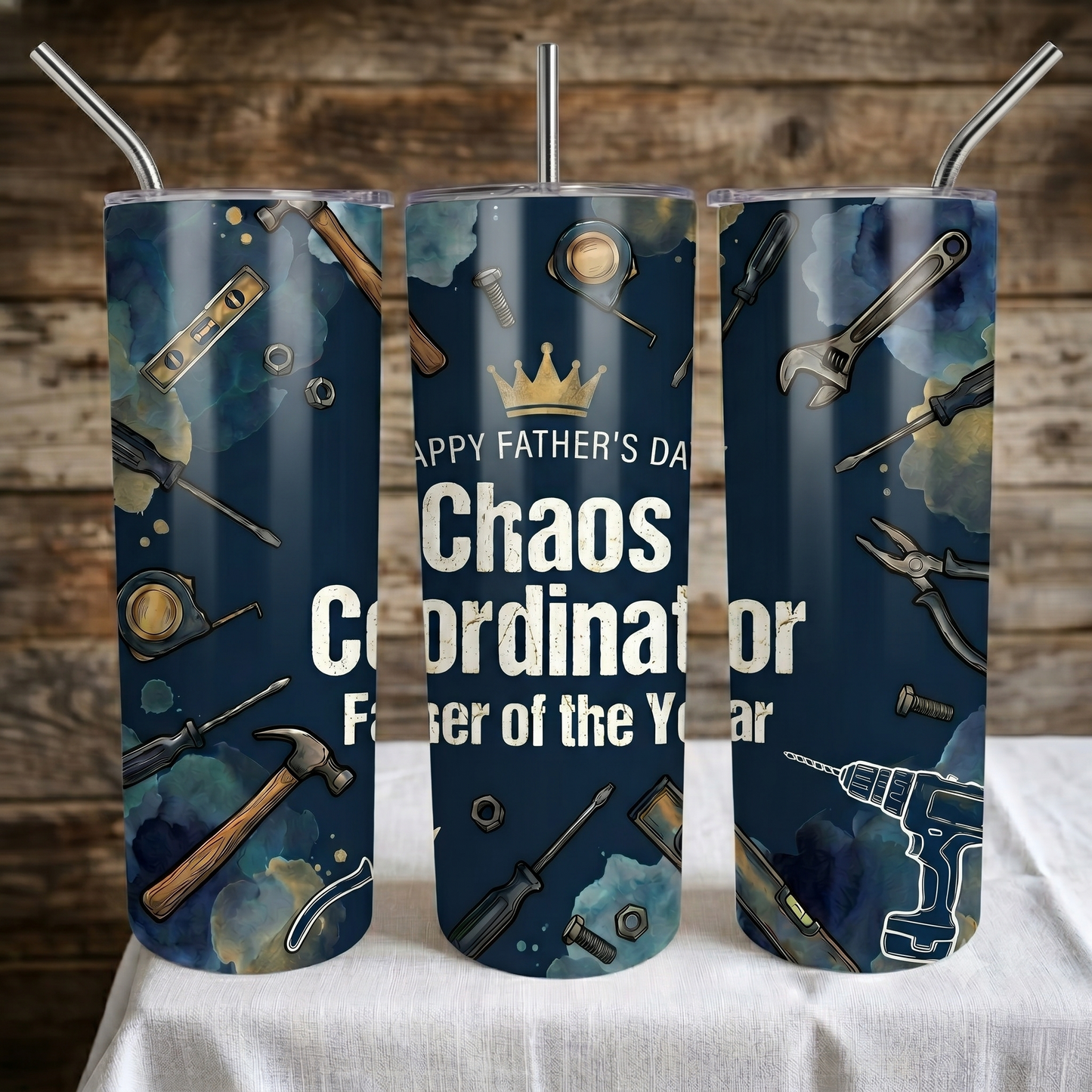 20oz Skinny Tumbler Chaos Coordinator