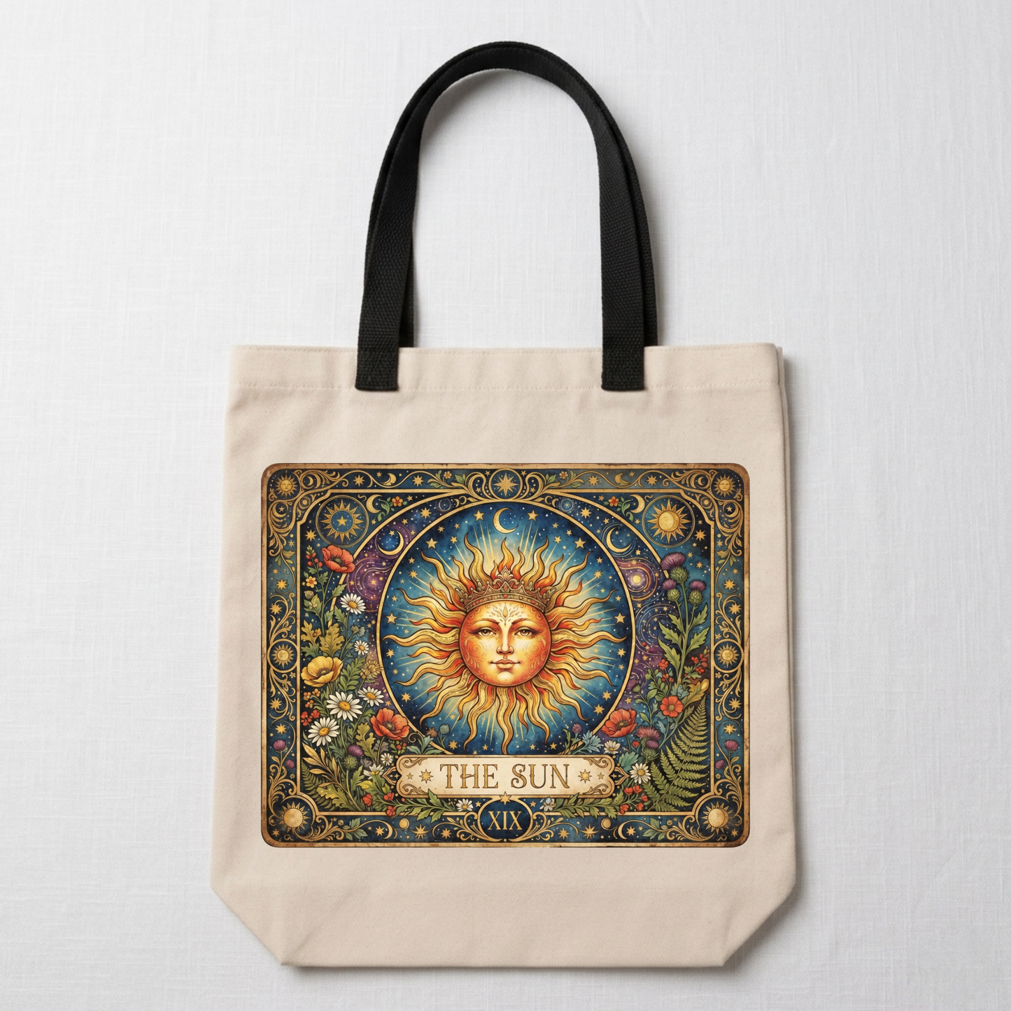 Tarot Card Sun Tote Bag