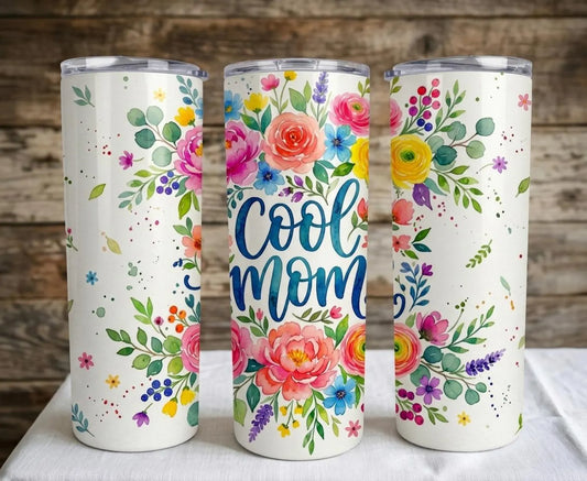 20oz Skinny Tumbler "Cool Mom"